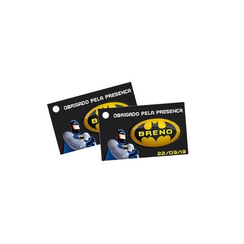 50 Tag Agradecimento Personalizada Batman 5x3cm