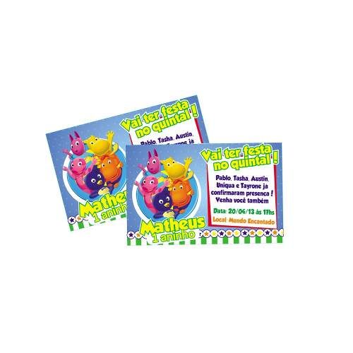 20 Convites 10x15cm Backyardigans, Personalizado,