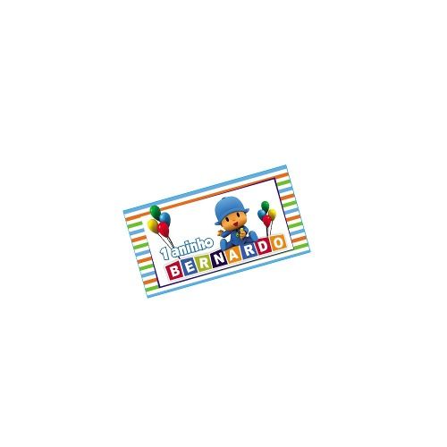 50 Tag Agradecimento Personalizada Pocoyo 5x3cm