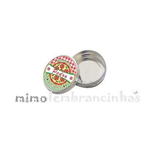 30 Latinha Personalizada Tema Pizza - Mint To Be