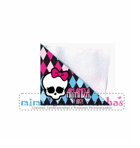 20 Porta Guardanapos Personalizado Tema Monster High