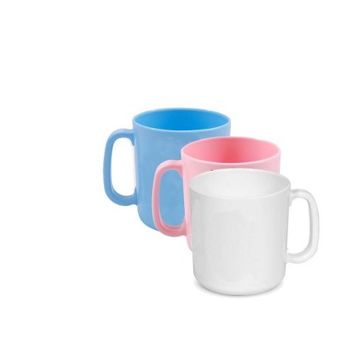 10 Canecas Plasticas - Cores - Azul, Rosa, Branca