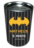 20 Cofrinho Personalizado Tema Batman - Lembrancinhas